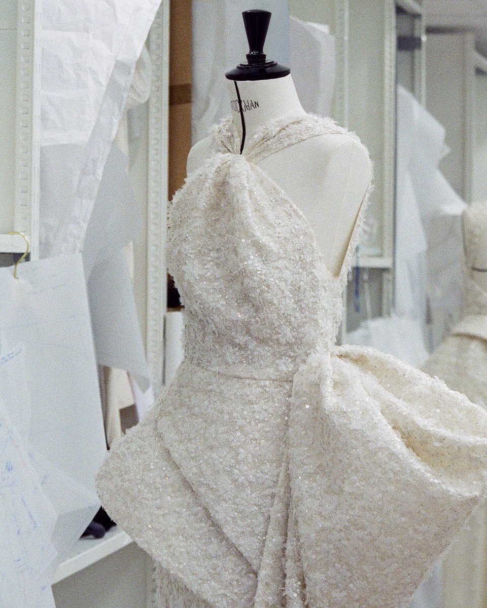 Crafting her look in our ateliers.