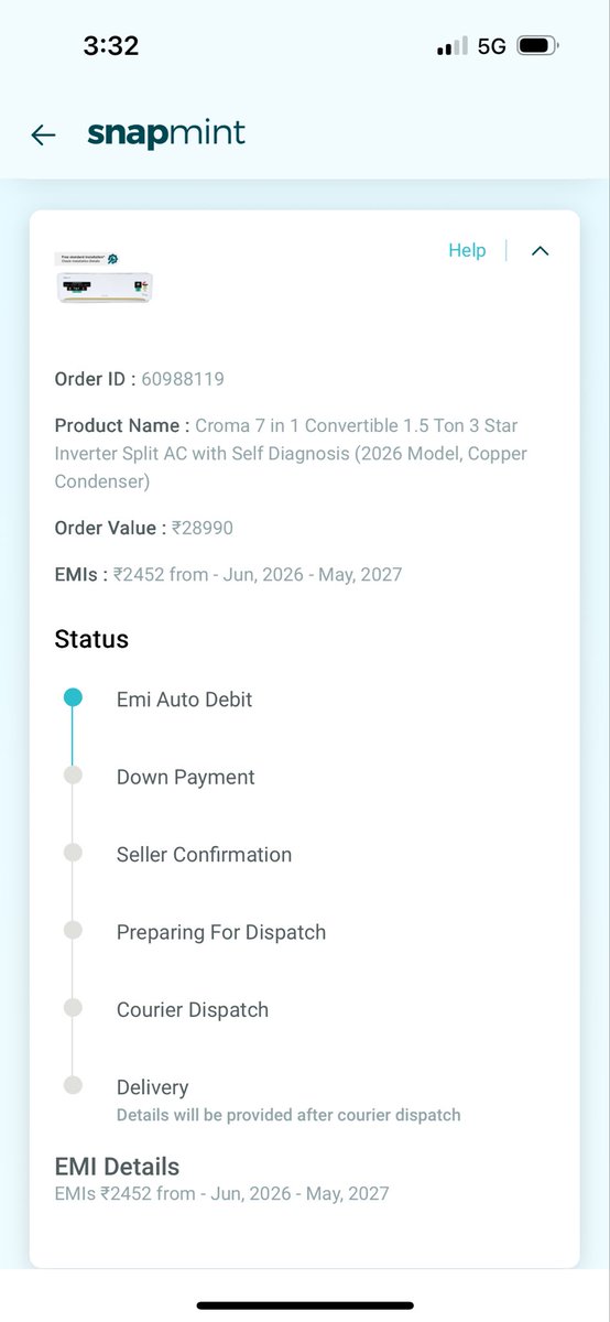 Anuhyea's tweet photo. Hello @SnapmintEmi  i have placed an order and the money was deducted but it doesn't reflect the details here yet. https://t.co/kXc6jJrXwC