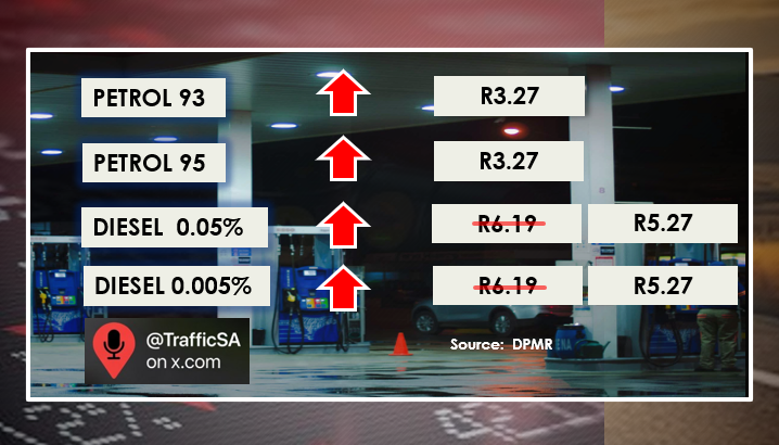 Fuel Price Adjustment:  May 2026 
CORRECTION ISSUED for the wholesale price of Diesel
