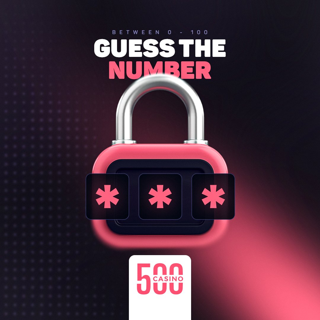500Casino's tweet photo. Guess the number between 1 and 100! 🤔 

🔁 + guess for a chance to win $100! https://t.co/xIToyCuTC3