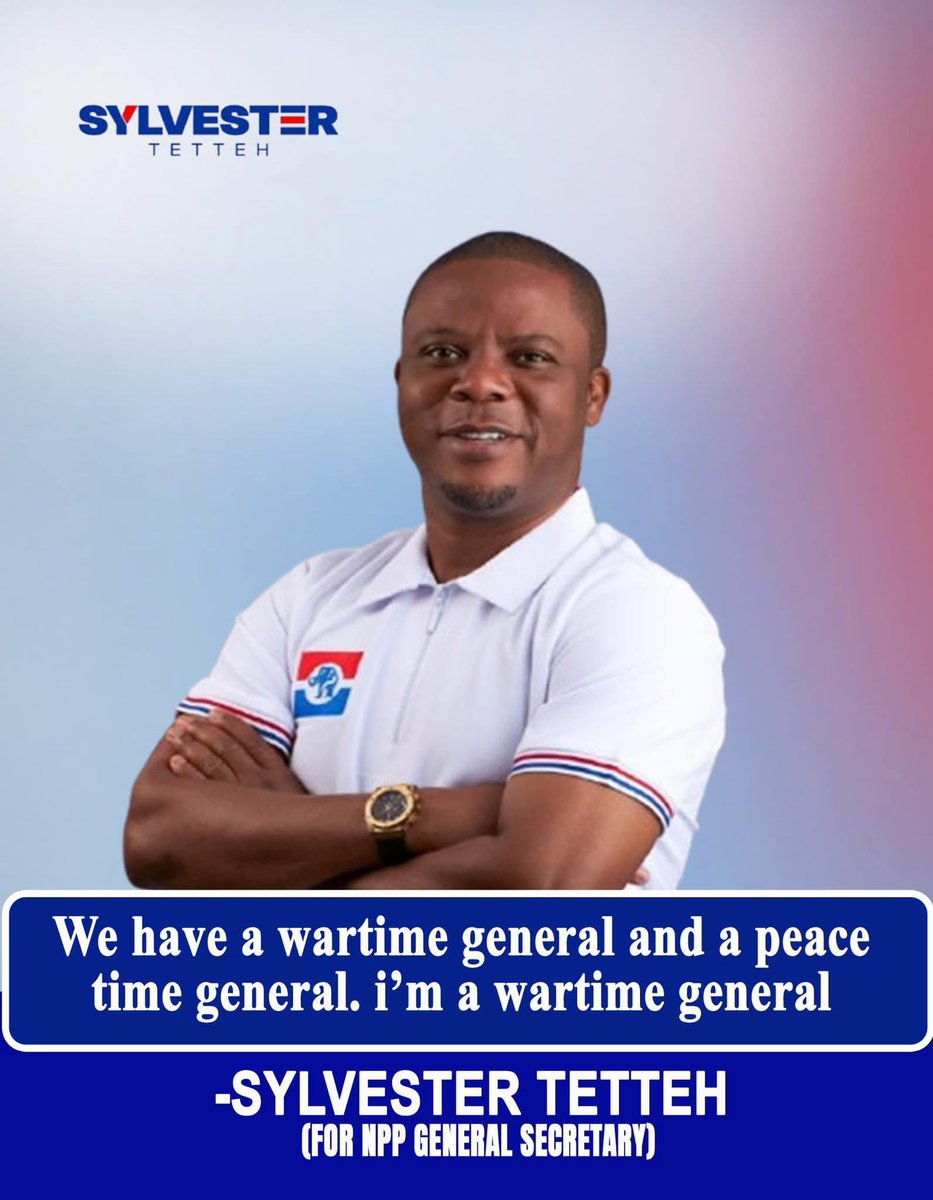 SlyForGS's tweet photo. Power demands strategy. Strategy demands experience. Hon. Sylvester Tetteh is ready. #NPPGeneralSecretary #OneNPP #StrongStructures #NPP #PoliticalVoice #NoFEARjustRESULTS #leadershipwithpurpos https://t.co/j3BQtlfsON