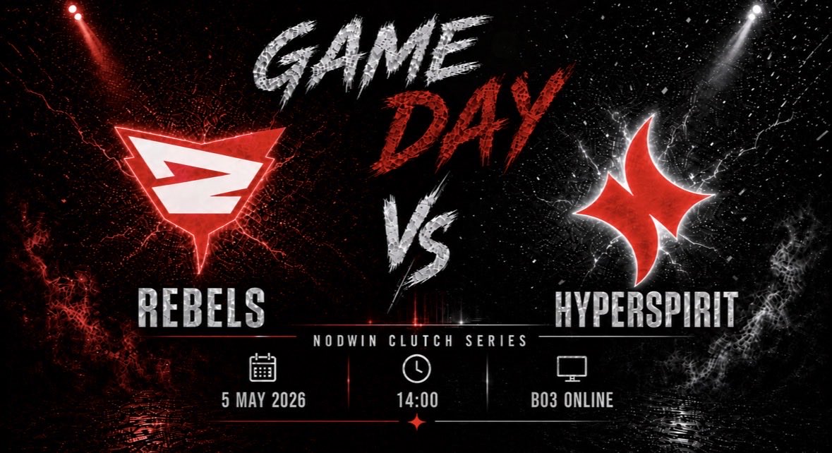 hyperspiritro's tweet photo. Same opponent, different stakes.

vs @RebelsGaming — elimination match
@Nodwin_CS2

🎥 https://t.co/pzII8uhwag https://t.co/NxYYMwTBJY