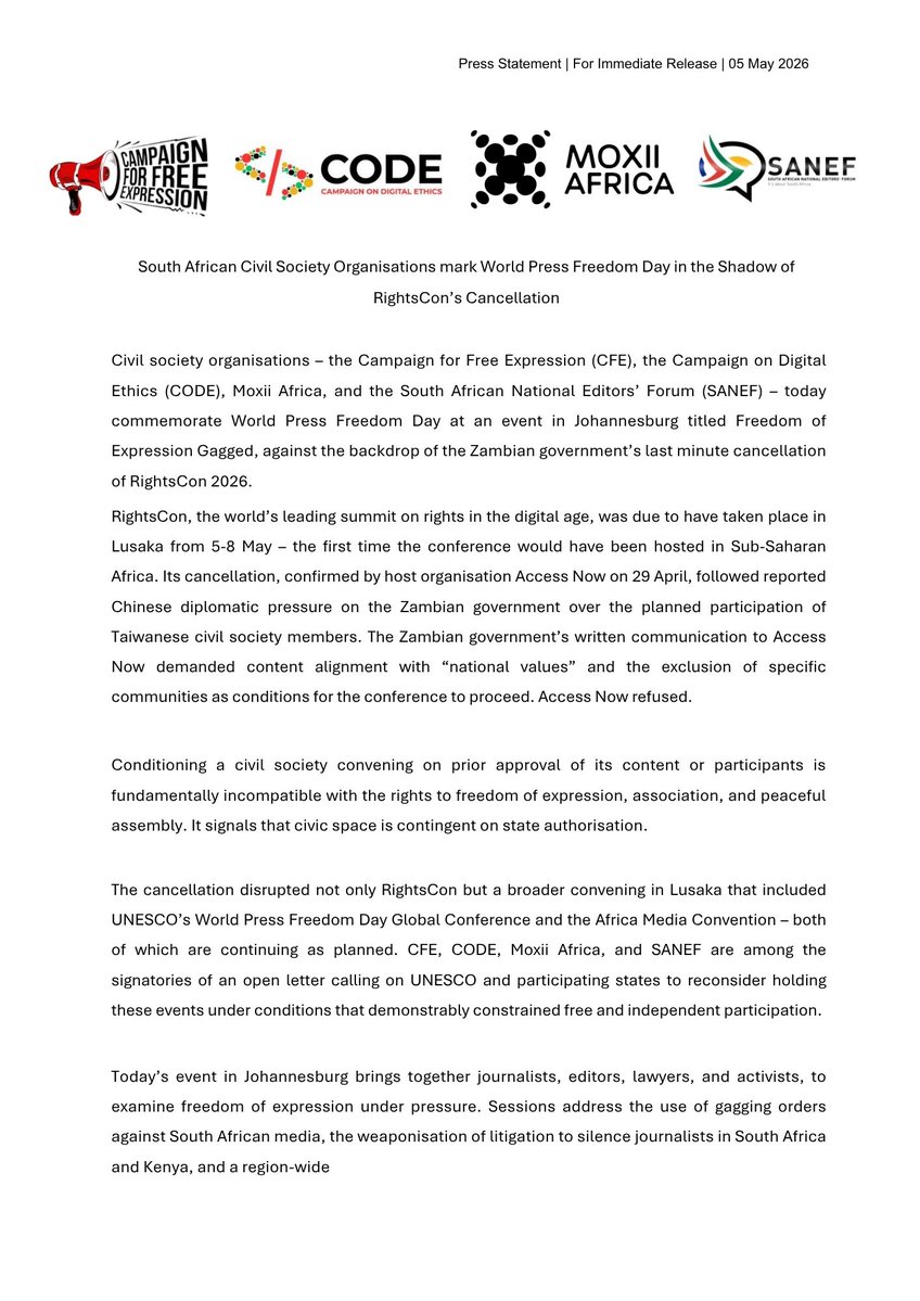 Campaign For Free Expression tweet media