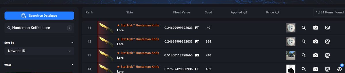 MlonsMlon's tweet photo. Anyone want two huntsman lores in exactly the same float? I hit these in back to back trade ups 🫠 https://t.co/NLD14K25yZ