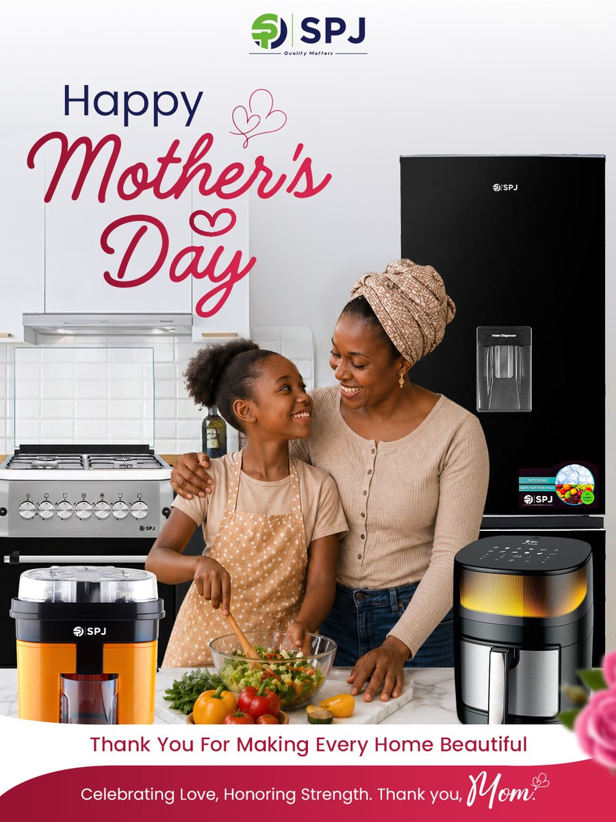 Quality matters, but no one defines quality quite like Mom.

Today, we’re honoring the force that keeps the home running smoothly.

Happy Mother's Day! 💐

#SPJElectronics #MothersDay #QualityMatters #CookingWithMom #HomeAppliances
