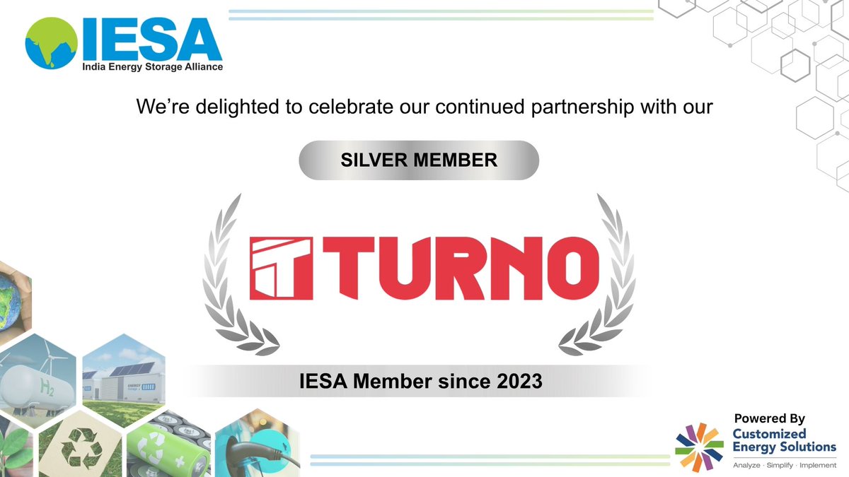 IndiaESA's tweet photo. Celebrating our continued partnership with Blubble (@Turno) as an IESA Silver Member.

Driving EV adoption through innovative mobility solutions.

Thank you, Varun Das &amp; Siddharth Chandra Yumnam.

#IESA #SilverMember #ElectricMobility #EV #CleanEnergy https://t.co/fCfySJGicv