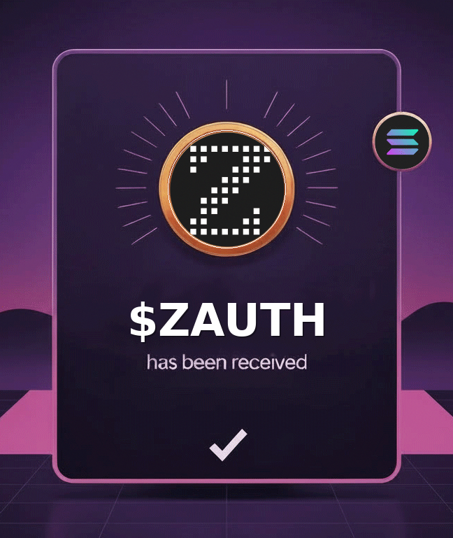 $ZAUTH  
  Thanks  
  input CA: DNhQZ1CE9qZ2FNrVhsCXwQJ2vZG8ufZkcYakTS5Jpump  into the search bar   and snag yours   the way I did .