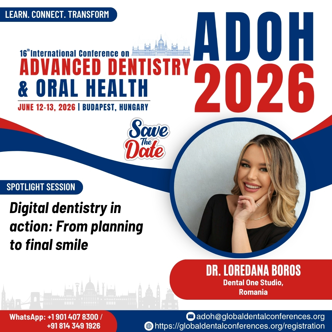GlobalDentConf's tweet photo. From scan to smile, master the full digital workflow with Dr. Loredana Boros at #ADOH2026, Budapest! Precision, predictability & next-gen results await.
Register now👉https://t.co/9gXva9p6Yb
#DigitalDentistry #SmileDesign #DentalImplants #AestheticDentistry #Prosthodontics #GDC https://t.co/tMg0qd6i04