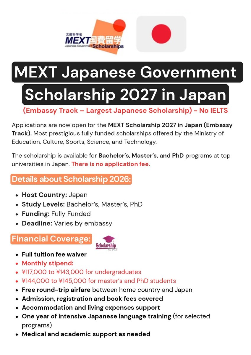 Scholarship for PhD tweet media