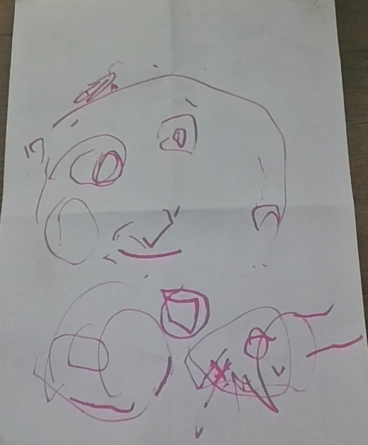 ATOM_MOTA's tweet photo. ３歳の娘がパパの顔を描きました。 https://t.co/Fd16MZO9oo