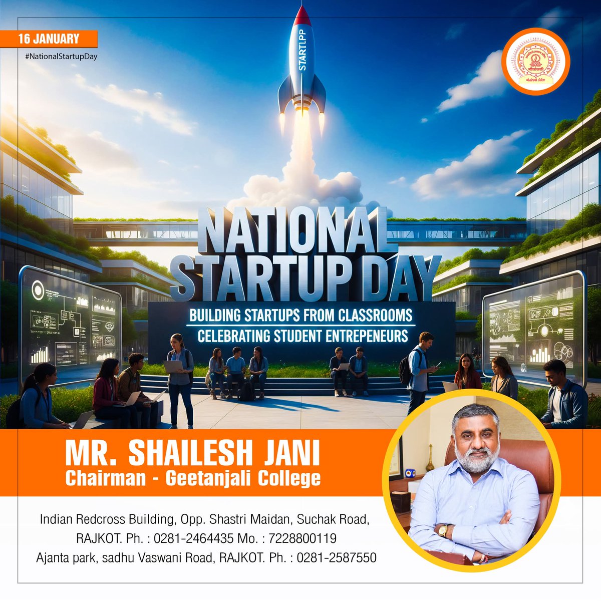 geet_college's tweet photo. 𝗡𝗮𝘁𝗶𝗼𝗻𝗮𝗹 𝗦𝘁𝗮𝗿𝘁𝘂𝗽 𝗗𝗮𝘆 !! 🚀

Every big startup begins with a small idea 💡
And every idea begins with learning 📚

#NationalStartupDay
#StartupMindset
#YoungInnovators
#EducationSector
#StudentStartups
#IdeaToImpact
#LearningToLeading https://t.co/JpDk44qC3U