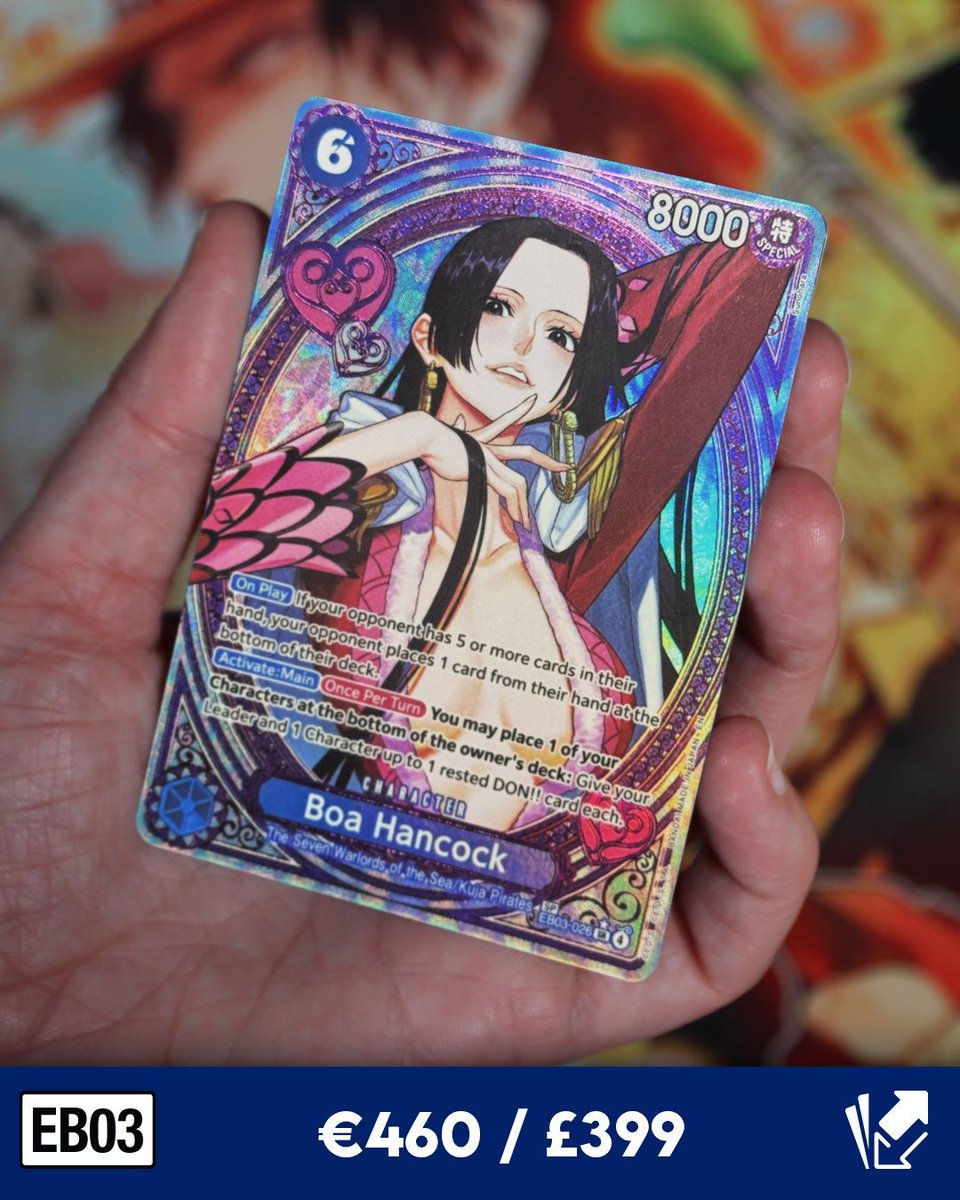 CardmarketOP's tweet photo. What a Shining version of Boa! ‼️ 

Do you want one? 

#OnePieceCardGame
#OnePiece
#OnePieceAnime
#OnePieceTCG
#CarryingOnHisWill
#OnePieceFans
#OnePieceFan
#LegacyOfTheMaster
#optcg 
#opcardgame
#thebest
#thebestvol2 https://t.co/M9fAkFVIYa