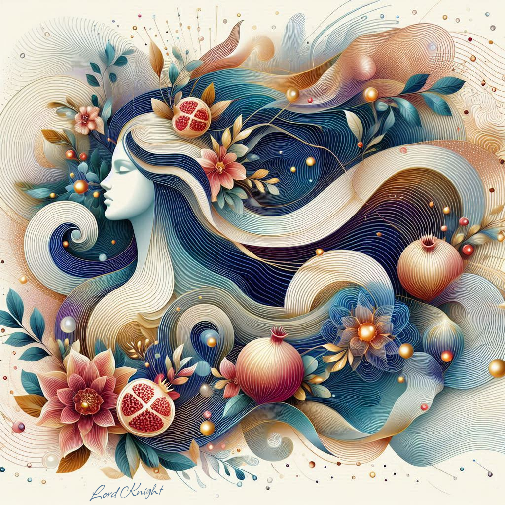lordknight_ai's tweet image. QT your Persephone, queen of the underworld, goddess of spring, symbol of duality, transformation, power, Flowers and pomegranates.

Inviting @seahawkgirl84 @Tappnbrd @sherripage @Sarah610_ 

#AIart #digitalart #AIcommunity #AIArtCommunity #AIartists