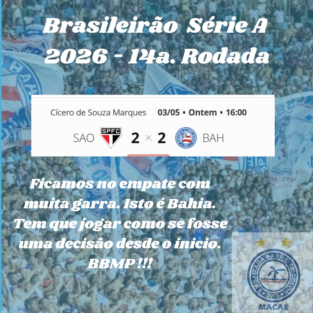BarrilMacae's tweet photo. BBMP !!! #embaixadabarriltricolormacae #obahiaéomundo #ecbahia #ecbahia https://t.co/VdhBnZ5rvI