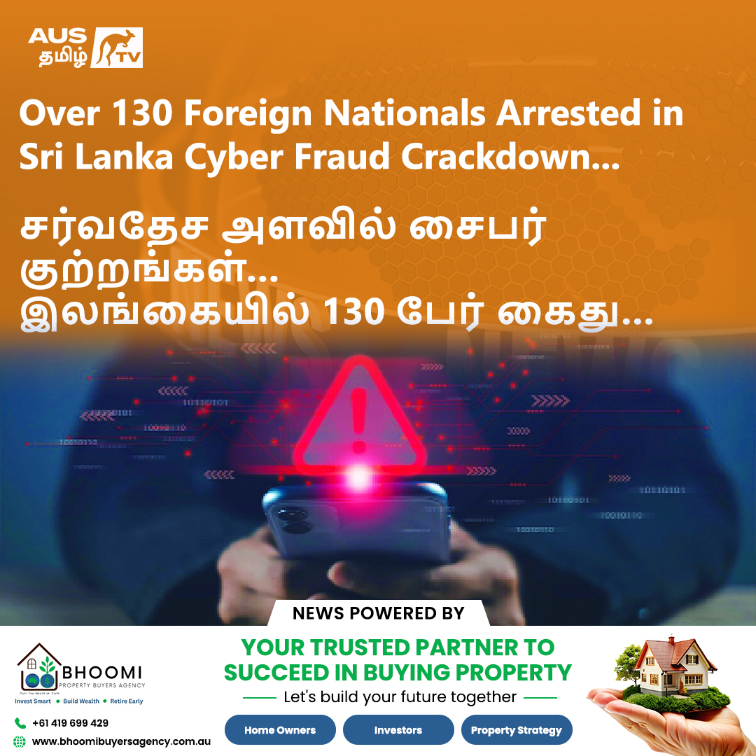 tamil_aus's tweet image. Sri Lanka Police arrest 130 foreign nationals (incl. 37 Chinese) in Colombo for international cybercrimes. Massive fraud ring dismantled! 🇱🇰🚨

#SriLanka #Colombo #CyberCrime #PoliceRaid #InternationalFraud #China #Thailand #SecurityAlert #BreakingNews #TamilNews #CyberSecurity