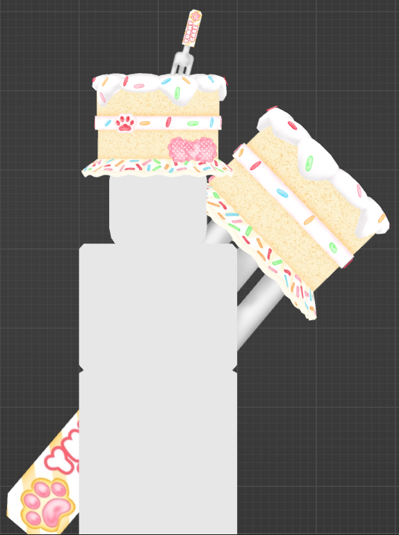 eepymilk's tweet photo. lets eat cake yay, doing recolours soon #robloxugc #robloxdev #roblox https://t.co/5NNYMnQZRF