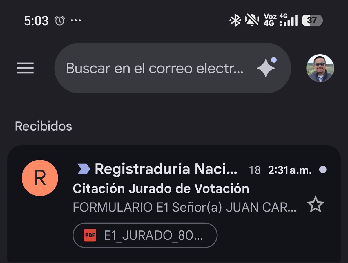 jucamani's tweet photo. Buenos días @Registraduria, a los cuantos correos electrónicos me debo dar por notificado que soy jurado de votación? Van 18 correos en 12 horas. https://t.co/gSc3TiZXNW