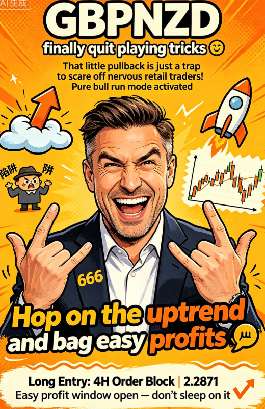 audreyc5669's tweet image. GBPNZD quit its silly mind games 😂
#Financial Trends  
#Market Trends
 #Currencies
That small dip’s just a trap to scare the nervous lames!

Bull trend’s locked, the path is clear,
Ride the upswing, bring the profit near 🚀

Long Entry: 4H Order Block | 2.2871
Easy cash is here