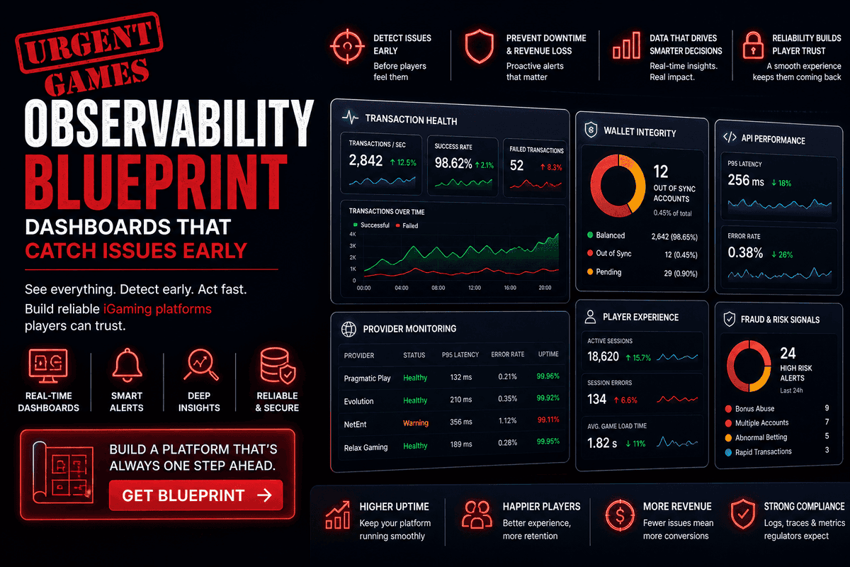 UrgentGames's tweet image. Monitoring tells you it broke.

Observability tells you why.

In iGaming:

Small issues → big losses.

Track:
Transactions
Wallets
APIs
Providers

👉 Fix problems before players see them.
urgentgames.com/contact/
#iGaming #Observability #DevOps #SRE #Tech