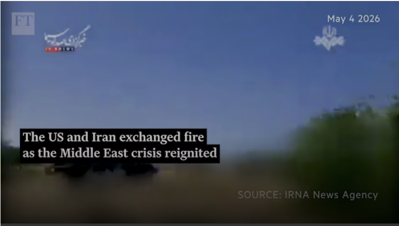 Les États-Unis et l'Iran ont échangé des tirs dans le détroit d'Ormuz. 

Trump annonce avoir "abattu" sept bateaux iraniens rapides. 

L'Iran affirme que ce sont des bateaux civils de marchandises.

Dans la nuit : un cargo sud-coréen, le HMM Namu, explose et prend feu dans le