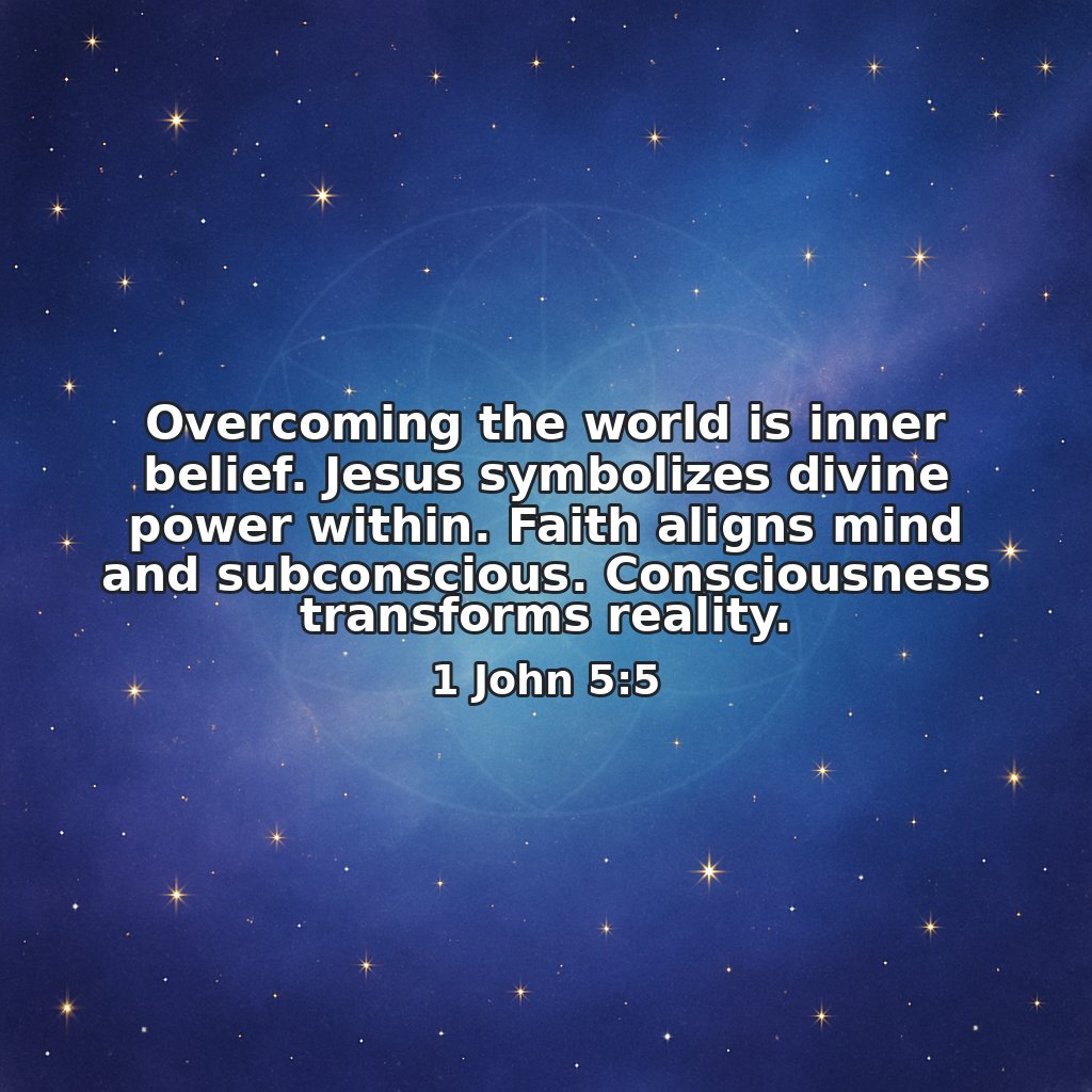 DivineLawWithin's tweet image. 1 John 5:5

Overcoming the world is inner belief. Jesus symbolizes divine power within. Faith aligns mind and subconscious. Consciousness transforms reality.

#InnerKingdom #DivineWithin #Awakening #Consciousness