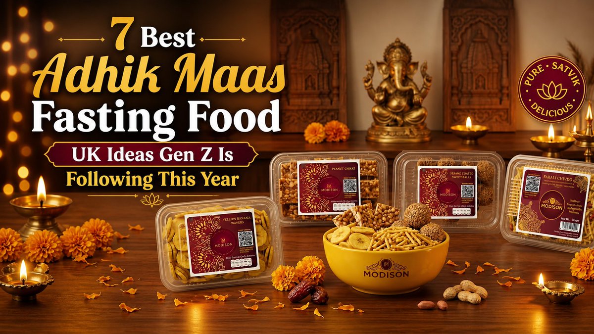MODISONPRS's tweet photo. Adhik Maas vrat made easy 🇬🇧💚

Gen Z is choosing smarter snacks ❌➡️✔️
More flavour, more variety, more convenience

👉 Build your perfect vrat snack box
 https://t.co/ElUkB57G5p

#AdhikMaas #VratSnacks #GenZFood #IndianSnacksUK #UKFoodTrends #SpiritualLiving https://t.co/Pkxn2rcqRu