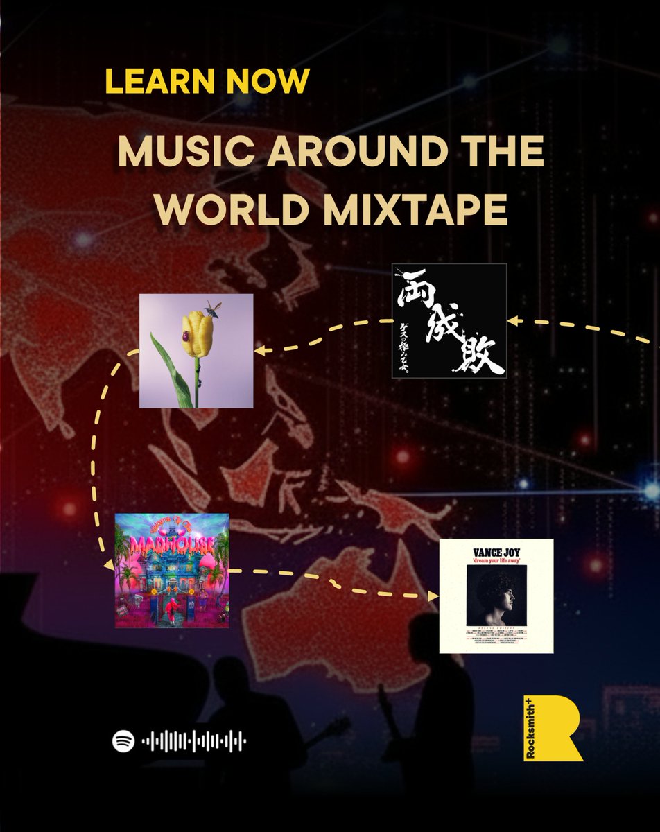 rocksmithplus's tweet photo. 🌍 CELEBRATING MUSIC FROM AROUND THE GLOBE 🌏

Every corner of the world has its own sound. This month, Rocksmith+ brings them all to your fretboard: 32 tracks, 18 countries, one thing in common. Pick up your guitar and play. 🎸
🇫🇮 Amaranth - Nightwish
🏴󠁧󠁢󠁥󠁮󠁧󠁿 Should I Stay or Should I Go - The Clash
🇮🇪 Zombie - The Cranberries
🇫🇷 Born in Winter - Gojira
🇳🇬 Dem Dey - Burna Boy
🇺🇸 The Thrill Is Gone - B.B. King
🇯🇲 Three Little Birds - Bob Marley & The Wailers
🇧🇷 Roots Bloody Roots - Sepultura
🇨🇴 Islands - Shakira
🇯🇵 Her Blue Sky - aimyon
...and 22 more tracks from Europe, the Americas, Africa, and beyond.
Start your world tour on Rocksmith+. 🎸🌍

DOWNLOAD NOW FOR FREE 👉 https://t.co/ZdImfcZuF6

#rocksmith #rocksmithplus #ubisoft #musiceducation #guitar #guitarplayer #electricguitar #bassguitar #worldmusic #Nightwish #Ghost #Oasis #TheCranberries #BobMarley #Shakira