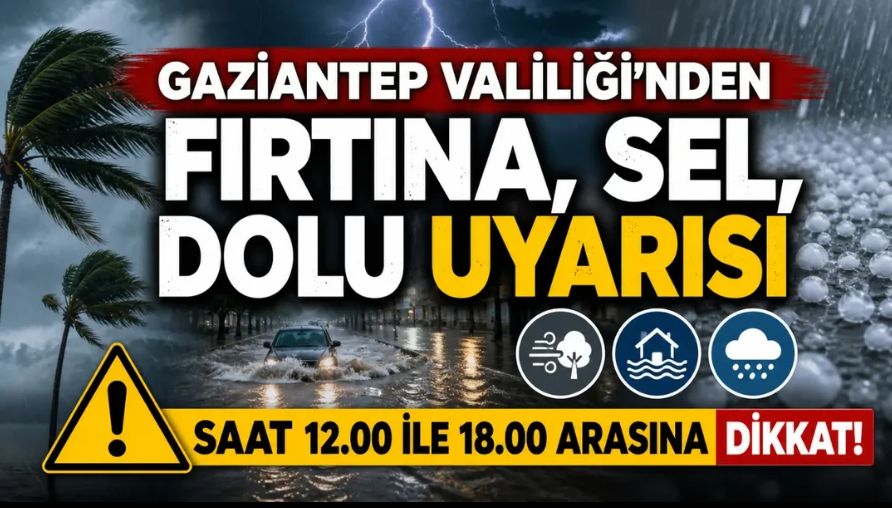 antep_son's tweet photo. Gaziantep Valiliği’nden Sel Fırtına Dolu Uyarısı

#Gaziantep Valiliği, Meteoroloji Bölge Müdürlüğü’nün son verilerine dayanarak kent genelinde bugün saat 12.00 ile 18.00 arasında kuvvetli sağanak ve yer yer gök gürültülü yağış beklendiğini duyurdu. https://t.co/4jTnyaUkac
