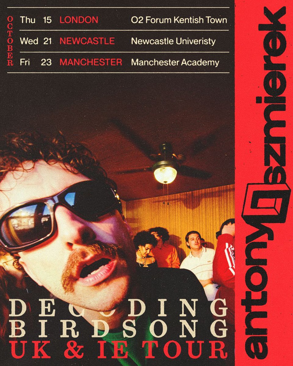MancAcademy's tweet photo. 🌌 NEW: @antonyszmierek 

📅 Friday 23rd October 2026 // Manchester Academy 

🎟️ TICKETS: On sale Friday 8th May via https://t.co/BpdBBdO5V7 https://t.co/hcuTRWBYGO