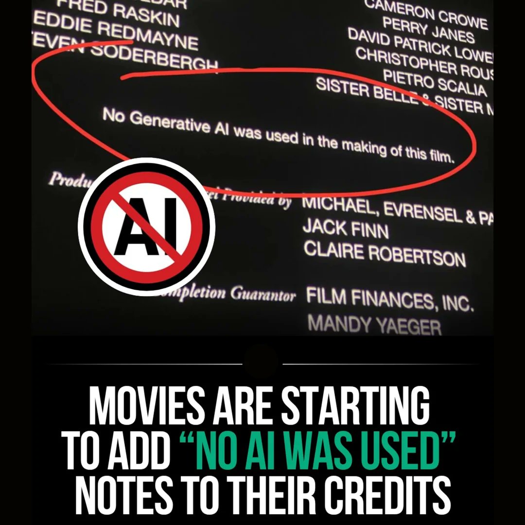 🎦Se acabó salir de la sala de cine antes de que se enciendan las luces... 

... identificar si han utilizado IA en la peli, ya es parte del espectáculo.