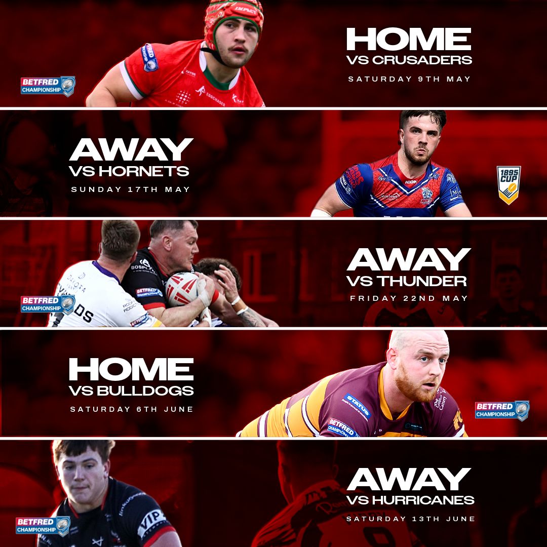 GooleVikingsRL's tweet image. NEXT 5....

Dates for your diary....another big few weeks ahead!

Only two home games over the next month, so get down on Saturday and show your support for the boys!

Grab your tickets now👇️ 

🎟️ shorturl.at/vS34T 

#UTV🔴⚫