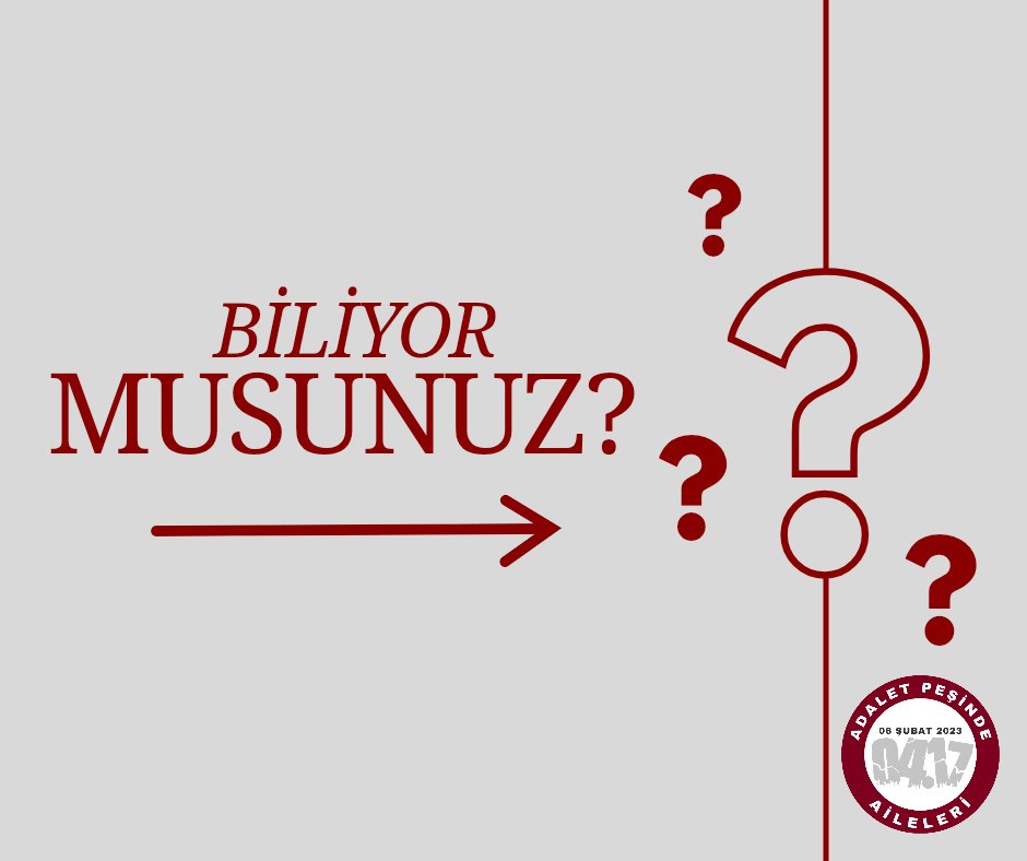 Adaletpesindea's tweet photo. BİLİRKİŞİ RAPORU BEKLEYEN DEPREM DOSYALARI

📍 Adıyaman Uğur Apartmanı — 1 yıl
📍 Malatya Kırçuval Otel — 8 ay
📍 Adıyaman Gölbaşı PTT Şubesi — 1 yıl
📍 Hatay Kupik Apartmanı — 10 ay
📍 Adıyaman Üzümkent Sitesi — 1 yıl 4 ay
📍 Maraş Akerman Apartmanı — 1 yıl 3 ay
📍 Adıyaman Akgül Apartmanı — 1 yıl

Bu dosyalarda bilirkişi raporları hâlâ hazırlanmadığı için yargılama ilerleyemiyor.

Aylarca bekletilen her rapor,
geciktirilen her duruşma,
adalete vurulan yeni bir darbedir.

Depremde kaybettiklerimizin dosyaları masa başı gecikmelere terk edilemez.

Adalet bürokrasinin arkasına saklanamaz.

Bilirkişi raporları derhal tamamlanmalı.

#BilirkişiRaporuNerede
#DepremDavaları
#AdaletGecikmesin
#6Şubat