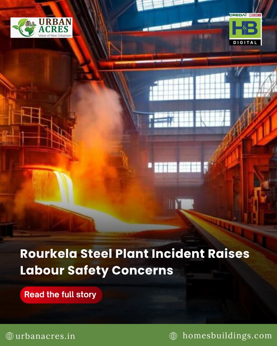 HandB_magazine's tweet image. A fatal accident at Rourkela Steel Plant has renewed scrutiny over workplace safety, contract labour protections, and the balance between industrial expansion and labour safeguards in India’s manufacturing hubs.

Read more : homesbuildings.com/rourkela-steel…

#Rourkela #Steel #SAIL #Safety