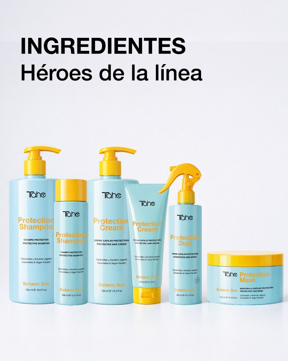taheoficial's tweet photo. El problema no está en el #sol, la #sal o el #cloro… está en cómo proteges tu #cabello. 😏
#BOTANICSUN lo cuida con:
💛 #Ceramidas Biomiméticas.
💛 Y #Keratina vegetal.

Blindaje externo + reparación interna = Protección Técnica Capilar todo el año. https://t.co/vL5P8cZ4VX