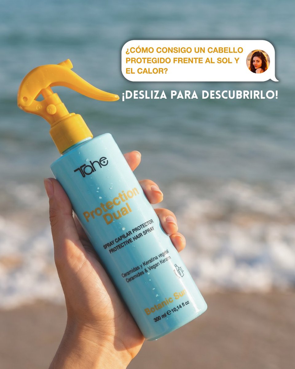 taheoficial's tweet photo. ¿Cómo proteger tu #cabello del #sol, el #cloro y la #sal? ☀️🌊

Más fácil de lo que crees. Descubre cómo hacerlo en solo 1 paso con Protection Dual, el spray protector de la novedosa línea #BotanicSun.

Protege tu #cabello del impacto térmico y evita daños en la fibra capilar. https://t.co/QLAZ4x8w1C
