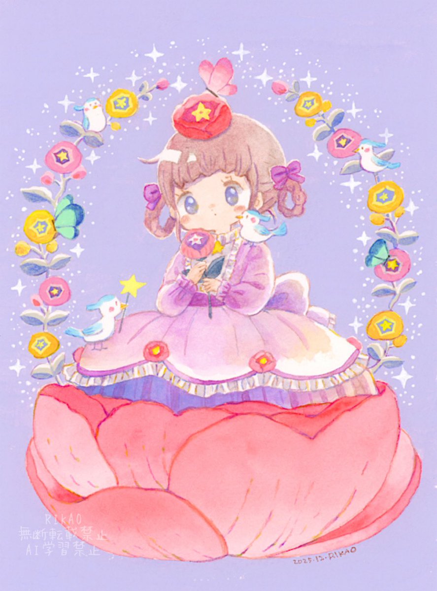 rikao77's tweet photo. 透明水彩、アクリル、色鉛筆などで描いてます🎨
 #GWアナログ絵祭り
 #ゴールデンウィークSNS展覧会2026 https://t.co/GitH4z8Ci5
