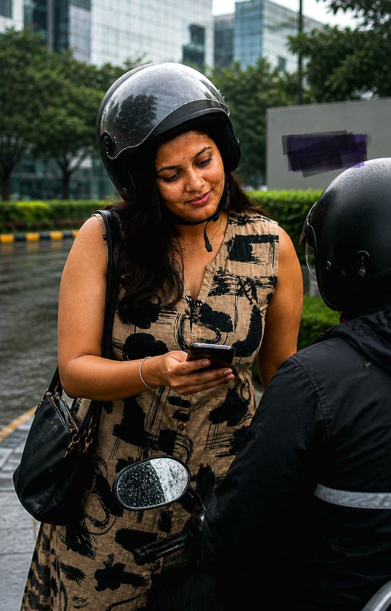 CheekyAnamika's tweet image. A Good Captain asks for the OTP after giving the helmet! 😊🤭. 
Good Evening Folks. Hope it #Rains after I reach Home! 😉😆🙏🏽😇. 
Get the Umbrellas and Jackets out #Bangalore.