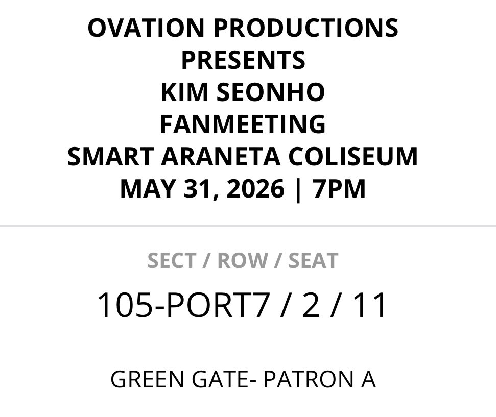 saczhy_ae's tweet photo. Hi guys! I’m selling my Patron A ticket since I was able to secure a VIP ticket.☺️ 

Let me know if you’re interested 🤗🩵

Also open for negotiation. 😊

#LOVE_FACTORY_ASIATOUR 
#LOVE_FACTORY_in_Manila 
#KimSeonHoInManila2026
#김선호 #KIMSEONHO 
#LOVE_FACTORY 
Kim Seonho https://t.co/5N2niOP1w3