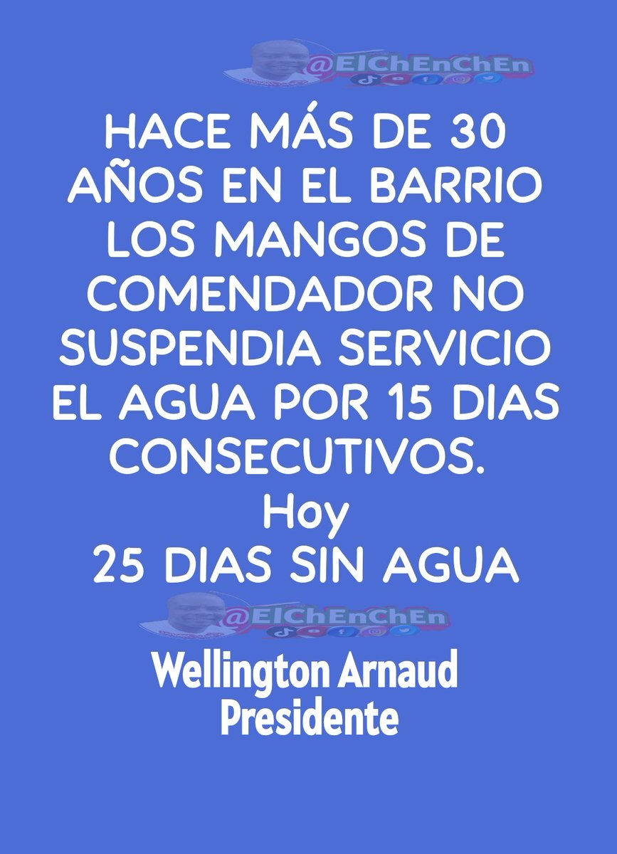 elchenchen's tweet photo. @INAPAGOB tiene problemas a nivel nacional, no hay escasez de agua, supuestamente lo que hay es un negocio. @luisabinader que vea el trabajo de @warnaudbisono  @PresidenciaRD https://t.co/PCGaIdCfBV