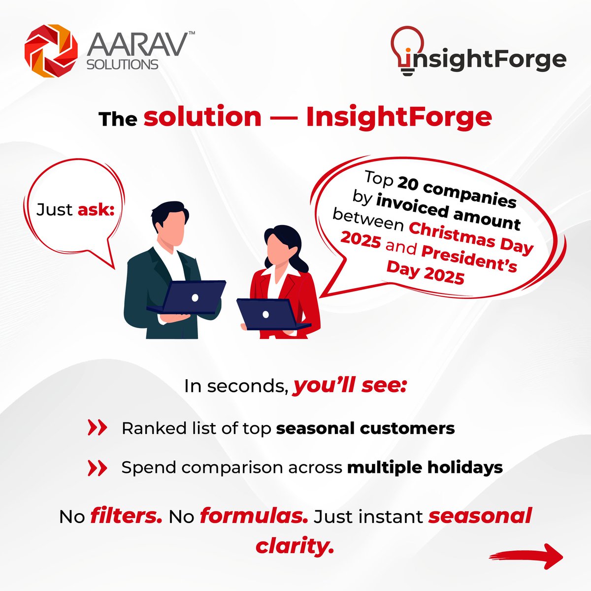 Aarav_Solutions's tweet photo. Swipe to see how to ditch the manual spreadsheets and get instant seasonal clarity.
Ready for a deeper look? Schedule a demo at cocreate@aaravsolutions.com
#TelecomAnalytics #AIinTelecom #SeasonalInsights #RevenueIntelligence #CustomerAnalytics #InsightForge #DataDrivenDecisions https://t.co/dg9b5Xg18S