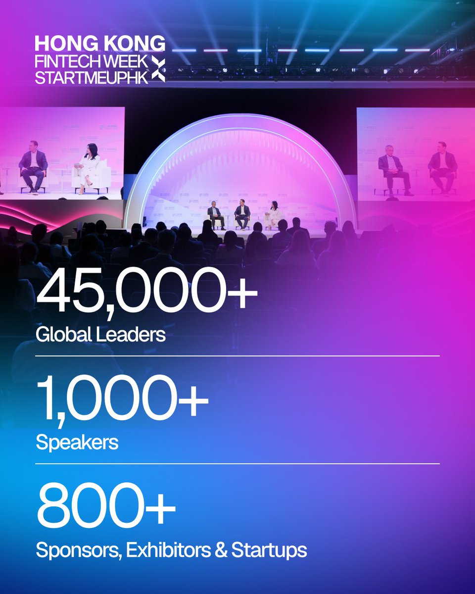 HongKongFinTech's tweet photo. #HKFTWxSMUHK 2026: Swipe to see what’s in store👇

🎤 World-class keynotes across 11 forums
🚀Global innovation showcases
🤝Unparalleled networking opportunities with industry leaders

Early bird tickets are live – secure your spot now! https://t.co/Vqm3VPzaku #HKFTW #HK https://t.co/uFFU6X2zdS