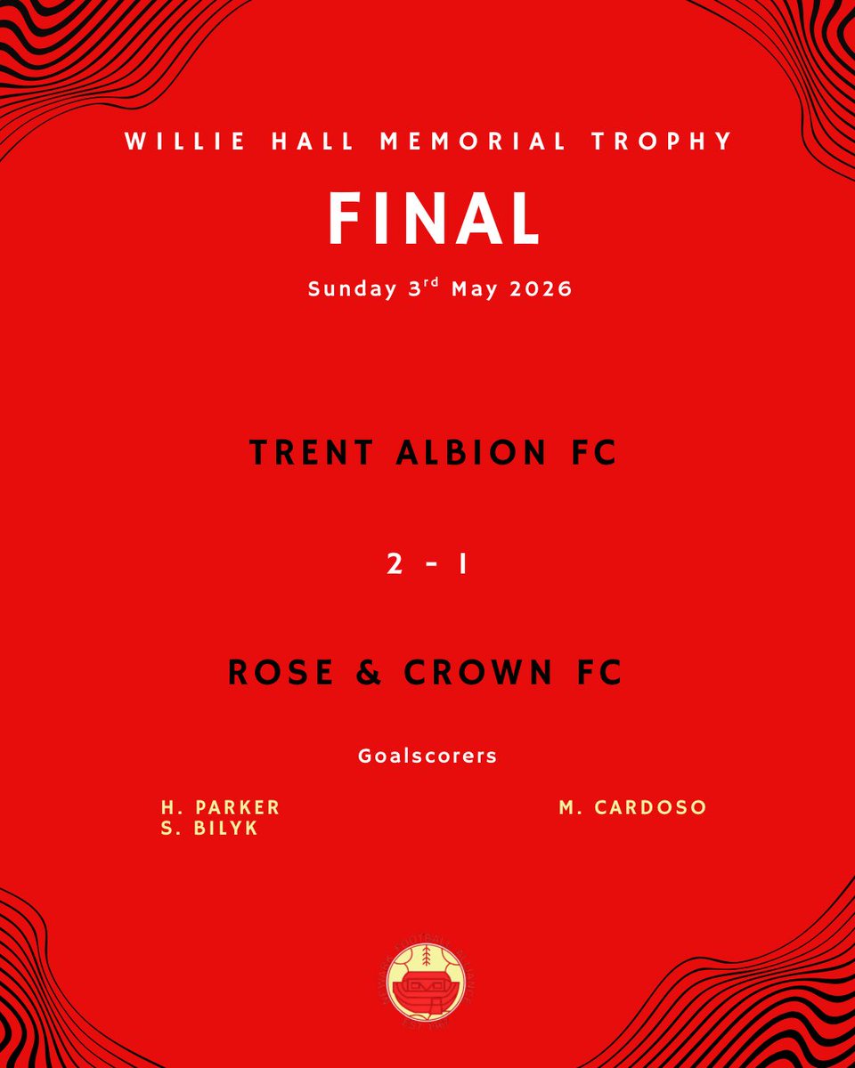 NewarkFA's tweet photo. Willie Hall Memorial Trophy Winners 2026

Trent Albion FC

Congratulations lads👏🏻🏆 https://t.co/8c2hgPG83Y