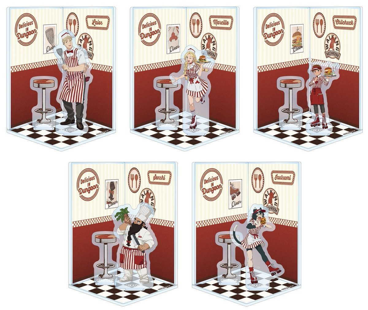 ダンジョン飯 アメリカンダイナー アクリルスタンド ラストワン コンプリート コレイズで予約受付中！ ダンジョン飯_描き下ろし アメリカンダイナー