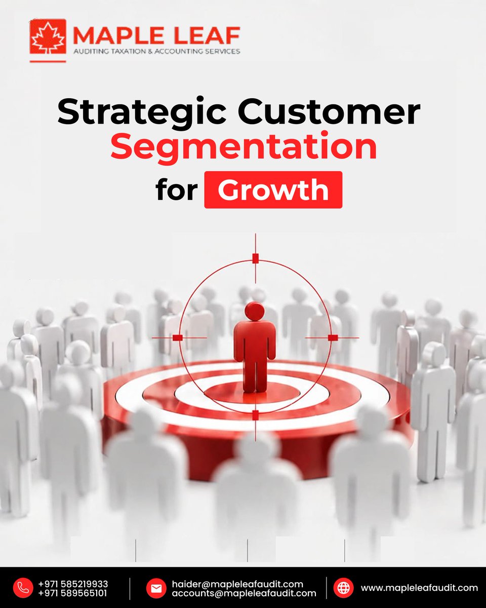 mapleleafaudit_'s tweet photo. At Maple Leaf Auditing &amp; Accounting Services, we help you identify the right audience, target effectively, and maximize your business potential. 
👥 Understand Your Customers
📍 Target the Right Market
📈 Drive Better Conversions
💡 Make Data-Driven Decisions
Segment smarter. https://t.co/erUOqOSQlJ