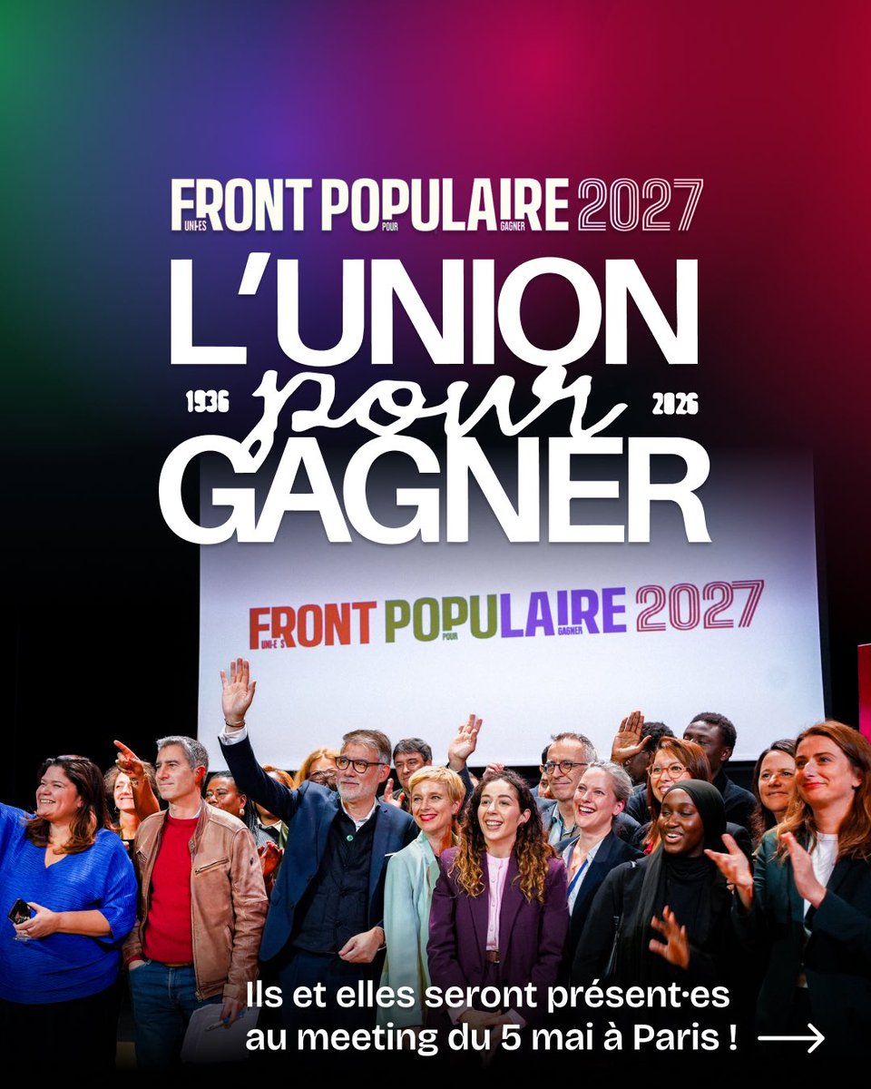 Front Populaire 2027 officiel - Uni•es pour Gagner tweet media