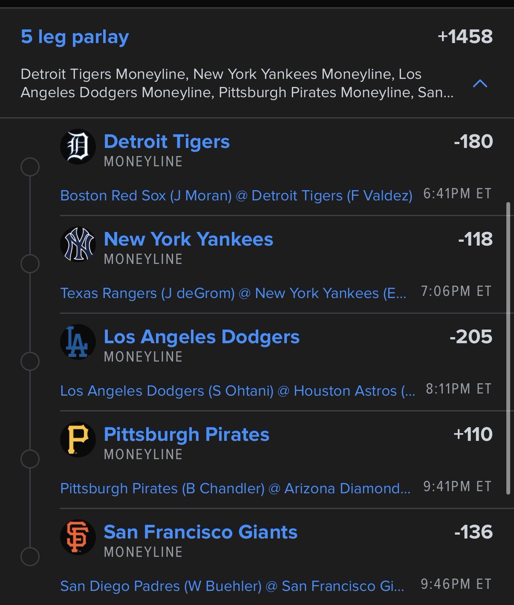 Bigbetsbrand123's tweet photo. MLB ML Lotto

Good Luck If Tailing🍀 https://t.co/lxsl4nL6Qo