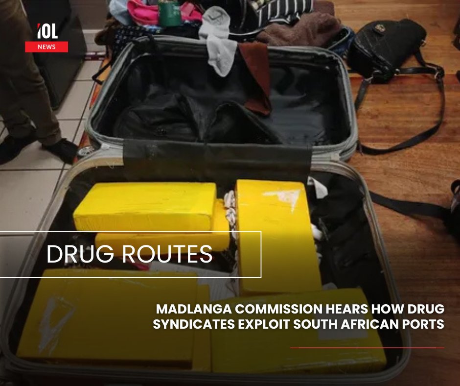 IOL's tweet image. South Africa’s ports are under the spotlight. The Madlanga Commission heard testimony from Major General Hendrik Flynn, exposing how syndicates exploit them for local drug trade and international trafficking.
#MadlangaCommission #Drugtrade #Trafficking #SouthAfrica
Read on