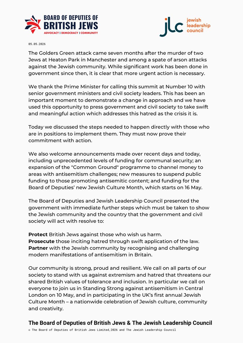 Board of Deputies of British Jews tweet media