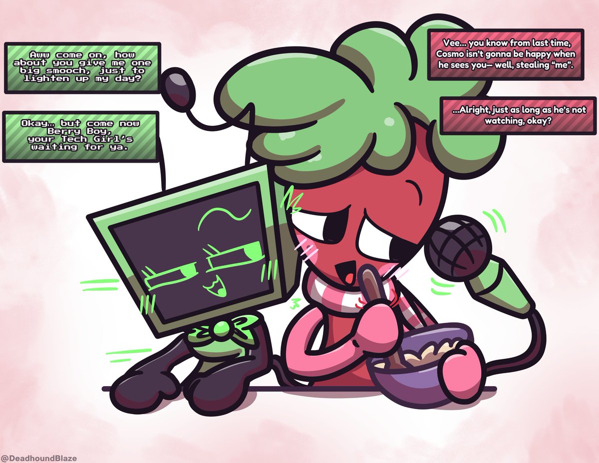 DeadhoundBlaze's tweet photo. Busted. 🍰
#DandysWorld #Sprout #Vee #Cosmo https://t.co/cAQjqruDCU