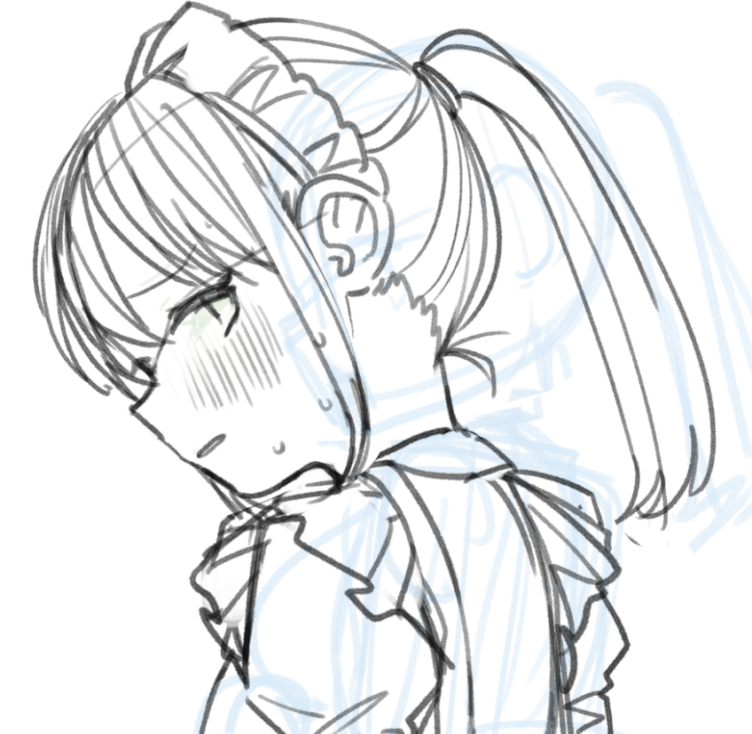 menorir_second's tweet photo. この前のメイドさんの続きを描いてます https://t.co/LAPt13YkMa